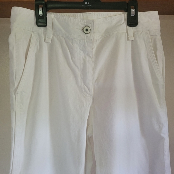 Rag & bone Fey High-Rise Wide Leg Cropped Pants in white Size 4 - Picture 5 of 14